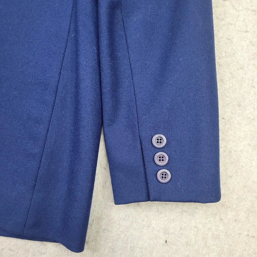 Vintage Pendleton 100% Wool Blazer Womens 14‎ Blue Double Breasted Made in USA - Picture 7 of 12